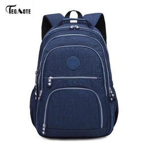 Planet Gates Deep Blue / 27CMX13CMX37CM 1368 School Bag Waterproof Nylon Brand Laptop Backpacks For Teenager Women Backpack Leisure Shoulder Bags Computer Packsack
