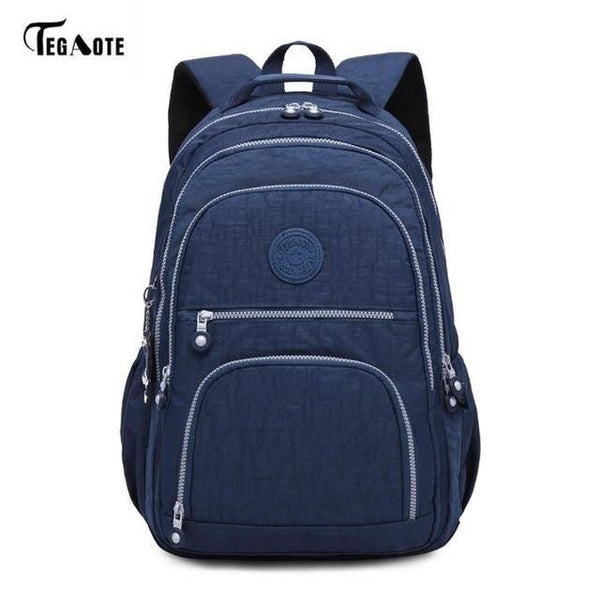 Planet Gates Deep Blue / 27CMX13CMX37CM 1368 School Bag Waterproof Nylon Brand Laptop Backpacks For Teenager Women Backpack Leisure Shoulder Bags Computer Packsack