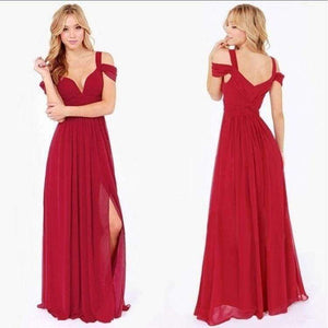 Planet Gates deep blue / M Women Elegant Party Dress Strapless Sleeveless Dress Deep V-Neck Dresses Chiffon Bohemia Dress