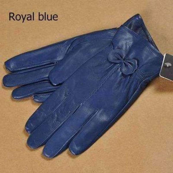 Planet Gates deep blue / One Size high-grade genuine fashion winter leather female Thickening multiple colour gloves women gloves EE104