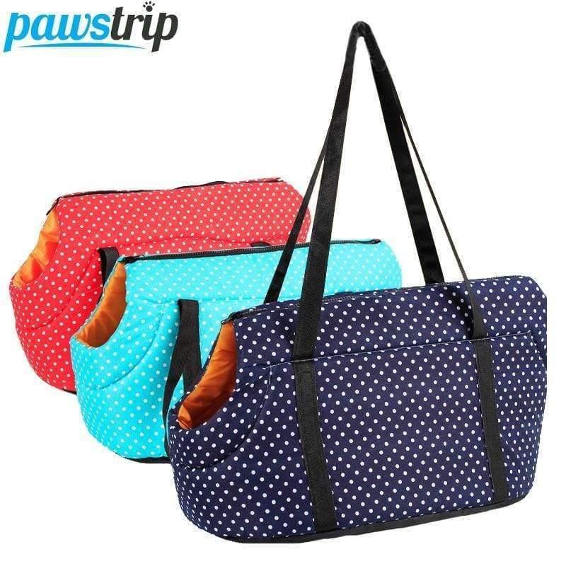 Planet Gates Deep Blue / S Dot Print Pet Dog Carrier Sling Winter Warm Cat Carrier Outdoor Travel Small Dog Shoulder Bag For Chihuahua S/L