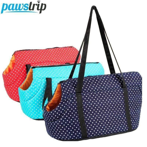 Planet Gates Deep Blue / S Dot Print Pet Dog Carrier Sling Winter Warm Cat Carrier Outdoor Travel Small Dog Shoulder Bag For Chihuahua S/L