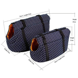 Planet Gates Deep Blue / S Dot Print Pet Dog Carrier Sling Winter Warm Cat Carrier Outdoor Travel Small Dog Shoulder Bag For Chihuahua S/L