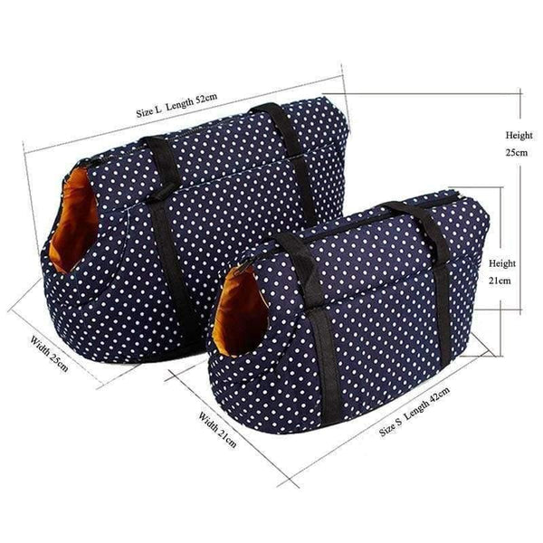 Planet Gates Deep Blue / S Dot Print Pet Dog Carrier Sling Winter Warm Cat Carrier Outdoor Travel Small Dog Shoulder Bag For Chihuahua S/L