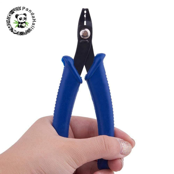 Planet Gates Deep Blue Steel Jewelry Making Tools Wire Cutter Pliers Crimping Jewelry Pliers, 130x65x10.5mm
