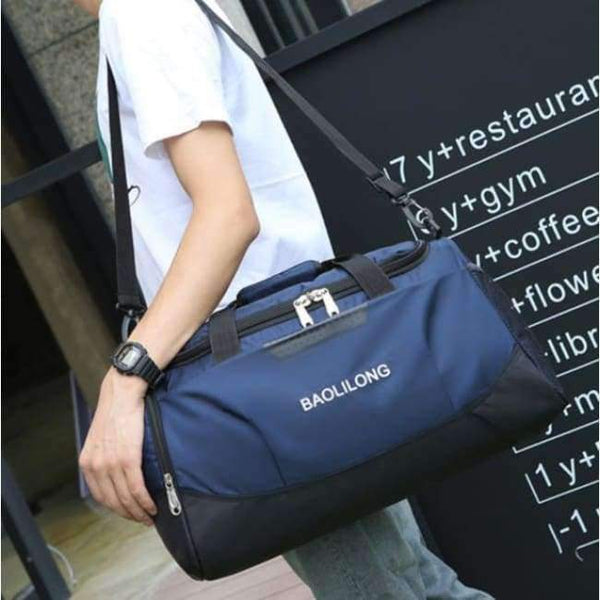 Planet Gates Deep Blue Waterproof Large Sports Gym Bag With Shoes Pocket Men/Women Outdoor Fitness Training Duffle Bag Travel Yoga Handbag