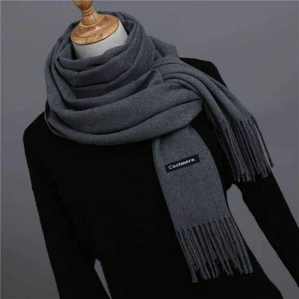 Planet Gates deep gray / China Women scarf soild winter cashmere scarves for ladies neck warm pashmina long shawl wraps bandana foulard female head hijab