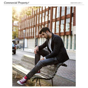 Planet Gates тъмносив / S SIMWOOD 2018 есен зима нови сака мъже елегантни ежедневни костюми вълнени палта модно тънко яке високо качество голям размер XZ017008