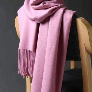 Planet Gates deep pink DANKEYISI Luxury Winter Scarf Women Thicken Warm Scarves Wool Cashmere Scarf Man Wrap Pashmina Tassels Solid Color Scarf hijab