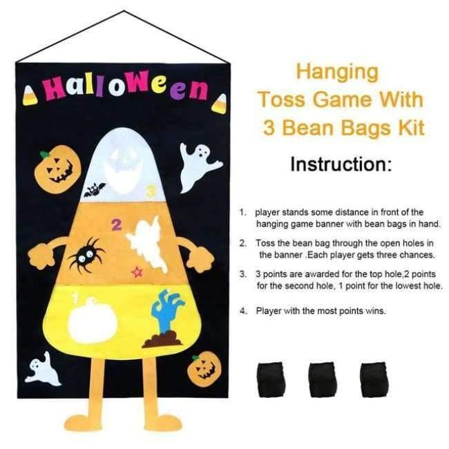 Planet Gates Olive Halloween Funny Games Festival Party Supplies Hanging Pumpkin Ghost Toss Game Educational Games Gift for Kids