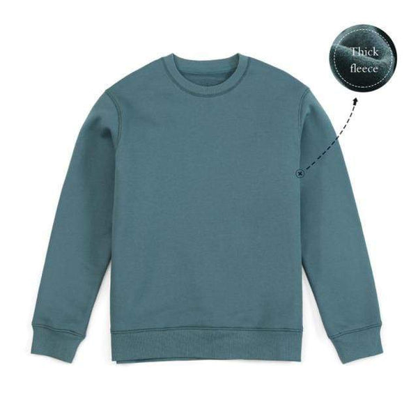 Planet Gates deep sea green thick / L Spring Winter New Hoodies Men Texture Cotton-Blend Jersey Sweatshirt Basic Jogger O-Neck Plus Size Hoodie SJ110755