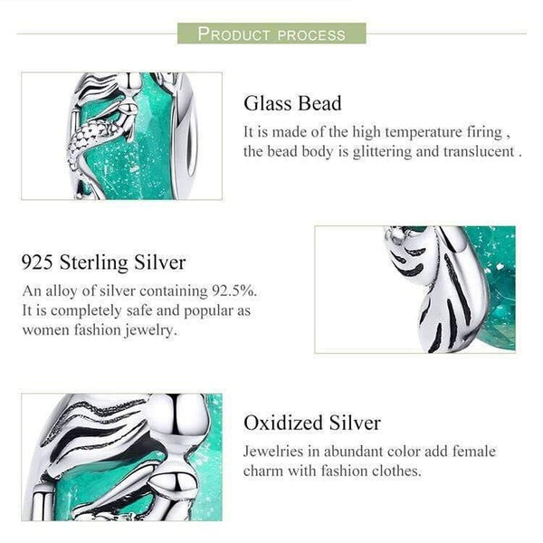 Planet Gates Deep Sea Mermaid Beads Authentic 925 Sterling Silver Beads Making Fashion Jewelry Gift For Women Engagement BKC1154
