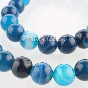 Planet Gates DeepSkyBlue 48pcs/pack Round Beads Natural Stone 8mm for Jewelry Making DIY Bracelets Necklaces Dyed