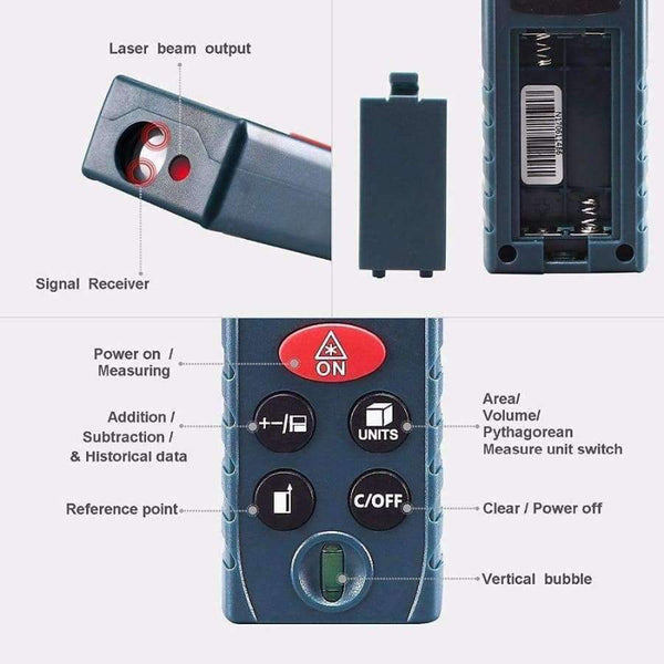 Planet Gates DEKO LRD110 Handheld Laser Distance Meter 40M 60M 80M 100M Mini Laser Rangefinder Laser Tape Range Finder Diastimeter Measure