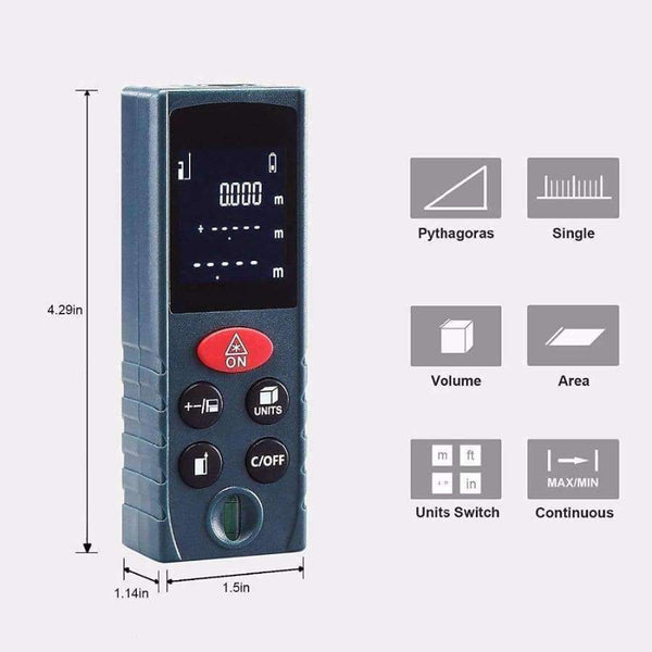 Planet Gates DEKO LRD110 Handheld Laser Distance Meter 40M 60M 80M 100M Mini Laser Rangefinder Laser Tape Range Finder Diastimeter Measure