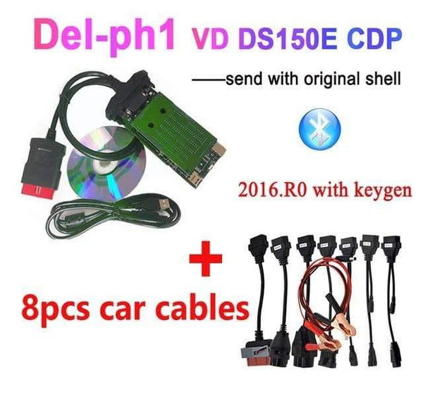 Planet Gates delph1 with cable BT / no need CD VCI vd ds150e cdp pro plus 2016.r0 with keygen for delphis obd2 diagnostic repair tool led 3in1 Scanner for cars trucks