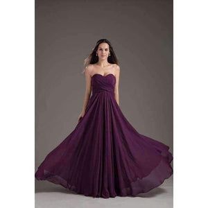 Planet Gates Demoiselle D'honneur Sexy Purple Lace up Bridesmaid Dresses Long Cheap Sweetheart Neck Chiffon Long Wedding Guest Dress