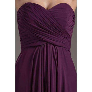 Planet Gates Demoiselle D'honneur Sexy Purple Lace up Bridesmaid Dresses Long Cheap Sweetheart Neck Chiffon Long Wedding Guest Dress