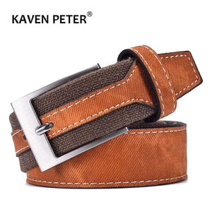 Denim Belt For Jeans Men Casual Canvas Designer Belts High Quality 3.5 CM Width Patchwork Strap Drop Shipping