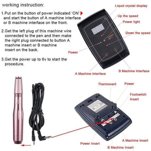 Planet Gates Dermografo Digital Swiss Permanent Makeup Machine Eyebrow Lip Tattoo Machine With Strong Quiet Motor Supply Maquina De Tatuagem