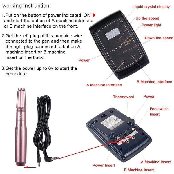 Planet Gates Dermografo Digital Swiss Permanent Makeup Machine Eyebrow Lip Tattoo Machine With Strong Quiet Motor Supply Maquina De Tatuagem