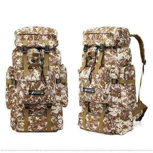 Planet Gates Desert Camo Tactical Backpack Military Army Waterproof Hiking Camping Backpack Travel Rucksack Outdoor Sports Climbing Bag