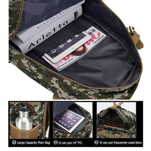 Planet Gates desert digital Quality Large 50L Waterproof Molle Military Tactical Backpack Hunting Hiking Camping Rucksack Army Backpack Sports Bag