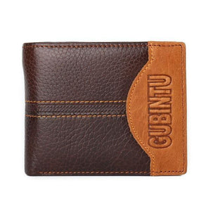 Planet Gates design 1 Men Wallets Genuine Leather Brand Wallet Short Patchwork Leather Purse with Zipper Coin Pocket