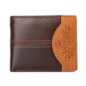 Planet Gates design 3 Men Wallets Genuine Leather Brand Wallet Short Patchwork Leather Purse with Zipper Coin Pocket