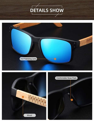 Planet Gates Design Beech wood Handmade Sunglasses Men Polarized Eyewear Outdoor Driving Sun Glasses Reinforced Hinge