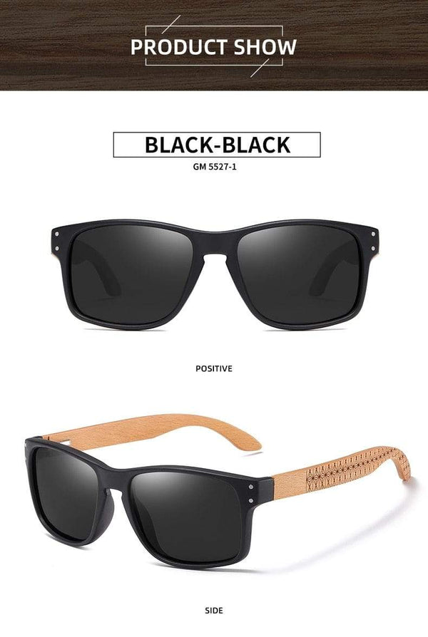 Planet Gates Design Beech wood Handmade Sunglasses Men Polarized Eyewear Outdoor Driving Sun Glasses Reinforced Hinge