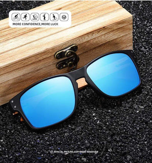 Planet Gates Design Beech wood Handmade Sunglasses Men Polarized Eyewear Outdoor Driving Sun Glasses Reinforced Hinge
