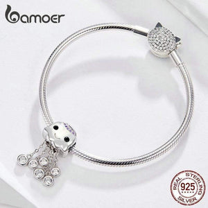 Planet Gates Design Jellyfish Charm Real 100% 925 Sterling Silver Child Bead Charms Fit Bracelets Beads & Jewelry Making BSC081