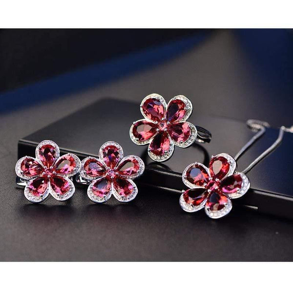 Planet Gates Design Ruby Gemstone Clip Earrings for Women Solid 925 Sterling Silver Jewelry Wedding Christmas Gifts