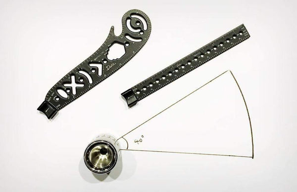 Design Tool Mini Compass Protractor Combo-Circles Drawing The Most Versatile and Portable Tool