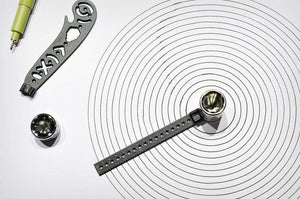 Design Tool Mini Compass Protractor Combo-Circles Drawing The Most Versatile and Portable Tool