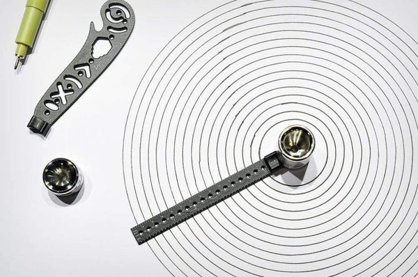 Design Tool Mini Compass Protractor Combo-Circles Drawing The Most Versatile and Portable Tool