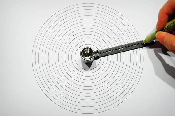Design Tool Mini Compass Protractor Combo-Circles Drawing The Most Versatile and Portable Tool