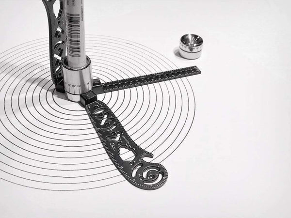Design Tool Mini Compass Protractor Combo-Circles Drawing The Most Versatile and Portable Tool