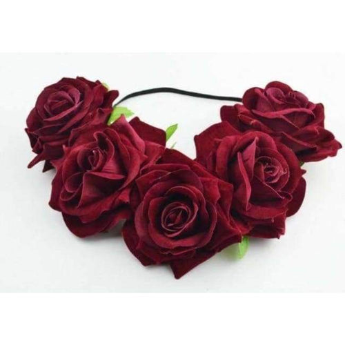 Planet Gates design1 Bride women Rose Flower crown Hairband Wedding Flower Garland Headband Festival flower wreath Elastic Headress Hair Accessories
