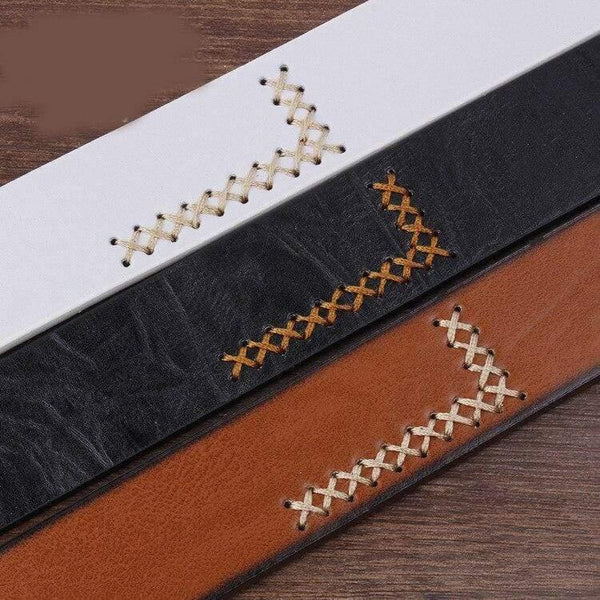 Designer Belt  Gifts For Men Car Cut Line Men's Pin Buckle Belt Retro Decorative Belt Harajuku Pants Punk Holographic