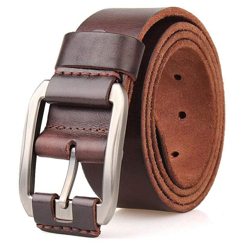 Designer Belt Men Luxury 100%real Full Grain Thick Cowhide Genuine Leather Vintage 3.8cm Sport Masculine Big Size Soft Belt 140