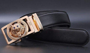 Planet Gates Designer belts men high quality belt gold Wolf Head buckle Girdle 130cm casual waist strap cowboys jeans