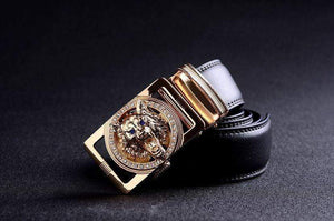 Planet Gates Designer belts men high quality belt gold Wolf Head buckle Girdle 130cm casual waist strap cowboys jeans