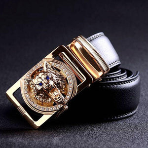 Planet Gates Designer belts men high quality belt gold Wolf Head buckle Girdle 130cm casual waist strap cowboys jeans