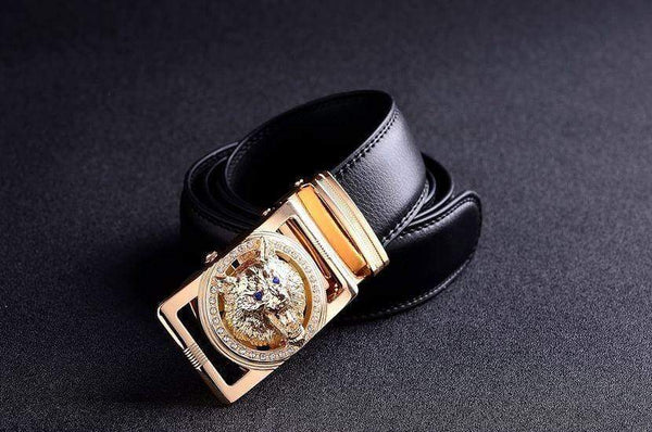 Planet Gates Designer belts men high quality belt gold Wolf Head buckle Girdle 130cm casual waist strap cowboys jeans