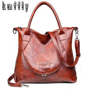 Designer Big Pocket Vintage Soft Leather Luxury Handbags Women Bags Large Ladies Hand Tote Bag