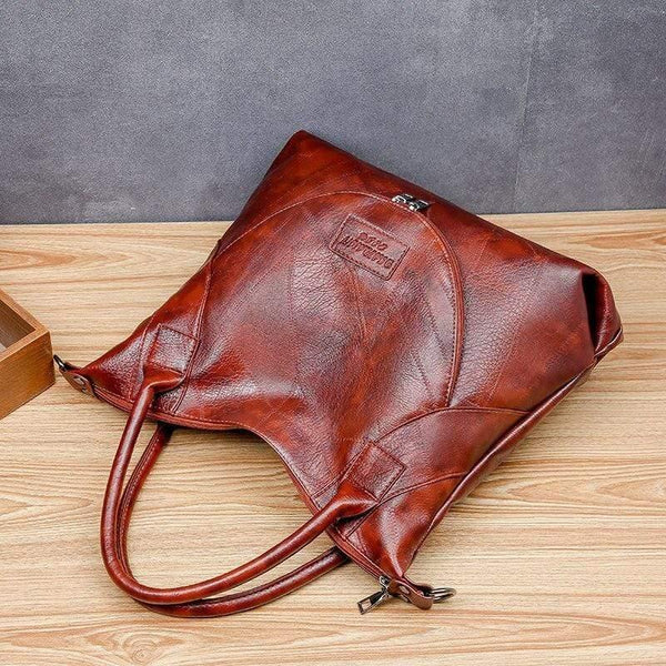 Designer Big Pocket Vintage Soft Leather Luxury Handbags Women Bags Large Ladies Hand Tote Bag