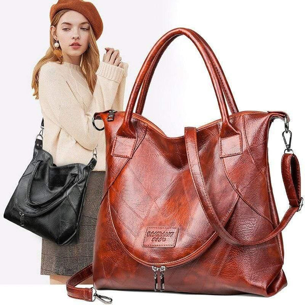 Designer Big Pocket Vintage Soft Leather Luxury Handbags Women Bags Large Ladies Hand Tote Bag