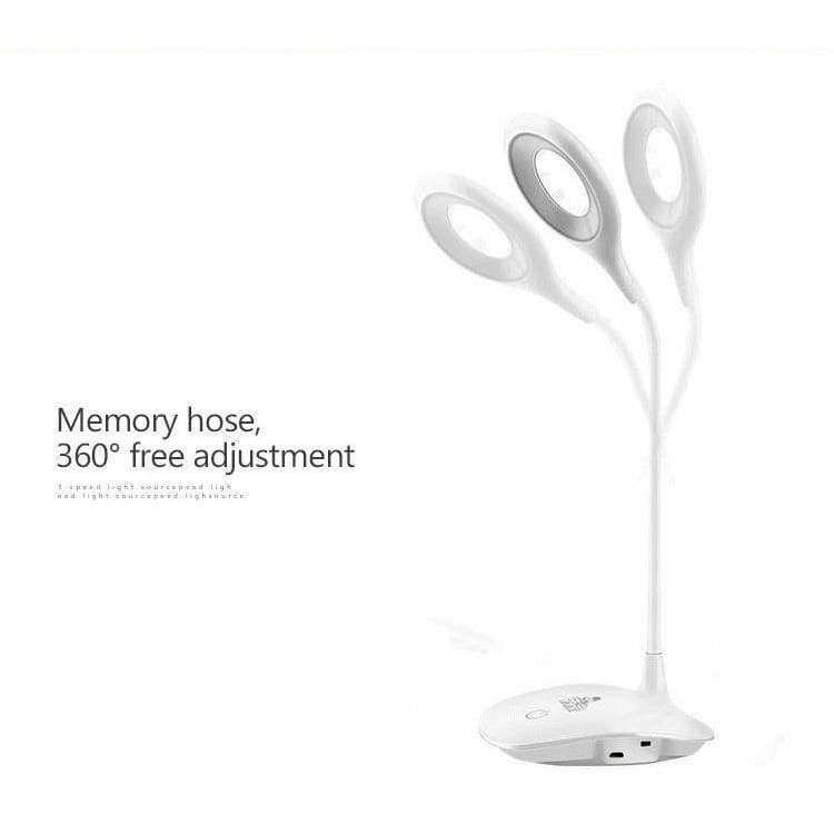 Planet Gates Desktop Lamp Modern LED Table Lamps Luminaire Flexible Desk Lamp Touch Switch USB Rechargeable Night Light Book Reading Study Clip Lamp